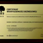 Bisnode Business Reliability Certificate